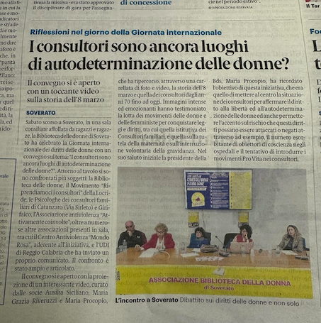 Convegno otto marzo CONSULTORI 